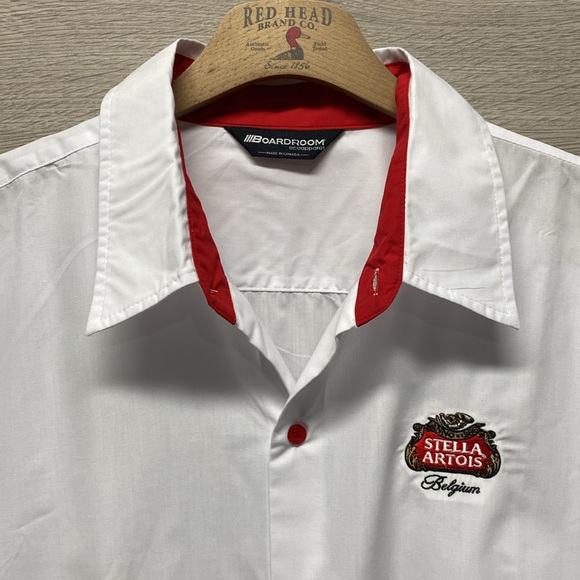 Stella Artois Belgium Long Sleeve Button Up Dress Shirt 2XL - Picture 2 of 10